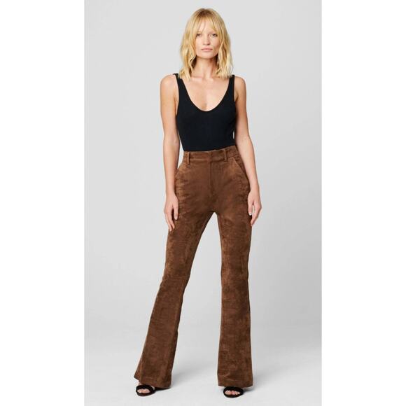 NWT BlankNYC Faux Suede Flare Bootcut Pant Brown 31 BOHO - Picture 1 of 6